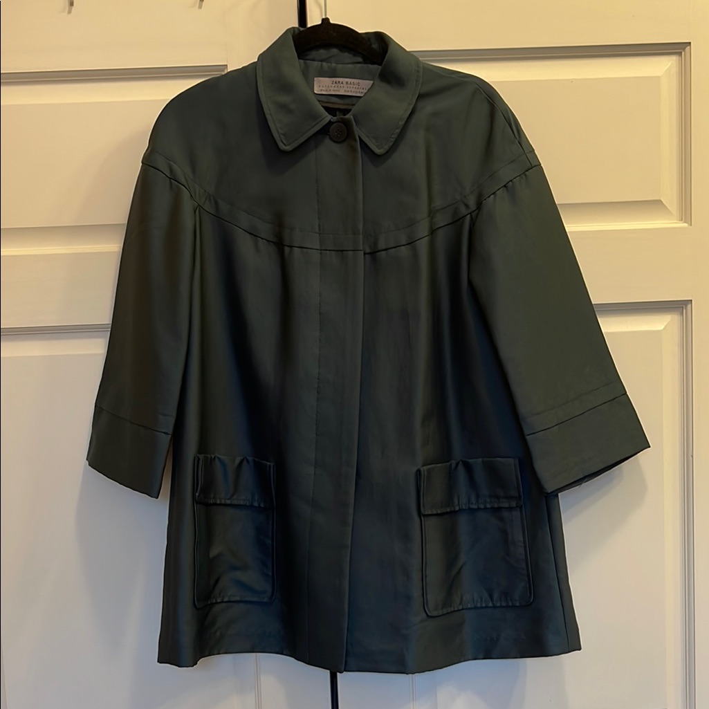 Zara Green Trench Jacket